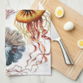  kwallen door Ernst Haeckel, Discomedusae Theedoek (Quarter Fold)