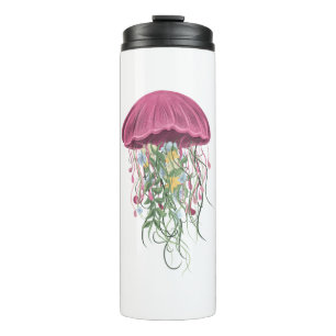 kwallen en bloemen thermosbeker