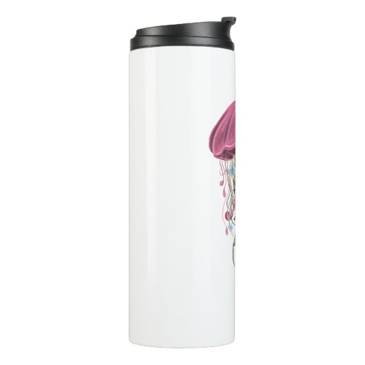 kwallen en bloemen thermosbeker (Gedraaid links)