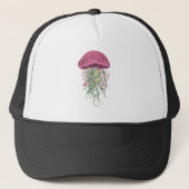 kwallen en bloemen trucker pet (Voorkant)