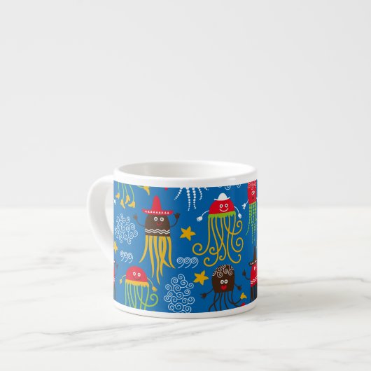 kwallen en inktvissen espresso kop (Links)