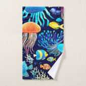 Kwallen en vissen: Deep Zee Delight Bad Handdoek (Handdoek)