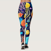 Kwallen en vissen: Deep Zee Delight Leggings (Achterkant)