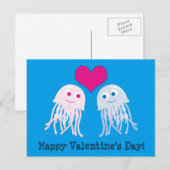 Kwallen houden van gelukkige Valentijnsdag Feestdagenkaart (Voorkant / Achterkant)