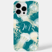 Kwallen in blauwe oceaan Zomerseizoen Monogram Case-Mate iPhone Case (Achterkant)