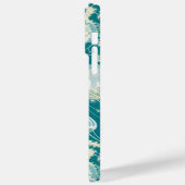 Kwallen in blauwe oceaan Zomerseizoen Monogram Case-Mate iPhone Case (Achterkant / Links)