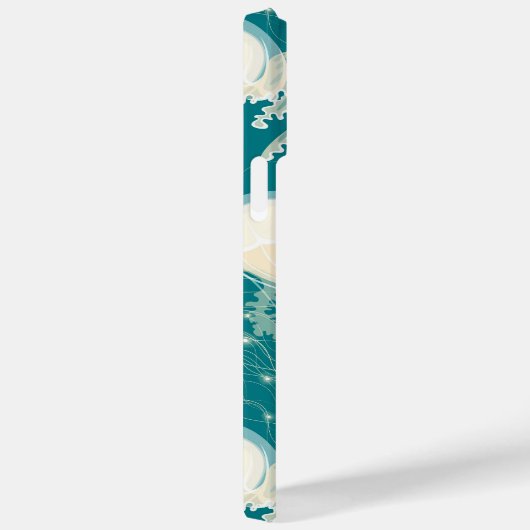 Kwallen in blauwe oceaan Zomerseizoen Monogram Case-Mate iPhone Case (Achterkant / Rechts)