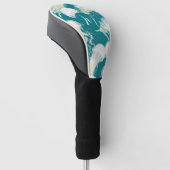 Kwallen in blauwe oceaan Zomerseizoen Monogram Golfheadcover (Schuin)