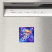 Kwallen in de oceaan abstract magneet (Insitu (Vaatwasser))