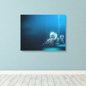 Kwallen in de oceaan Canvas (Insitu (Houten vloer))