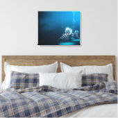 Kwallen in de oceaan Canvas Afdruk (Insitu (Slaapkamer))