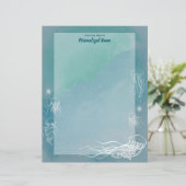 Kwallen Jive ongevoerde papieren vellen (Staand voorkant)