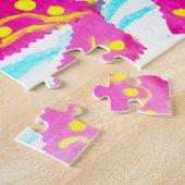 Kwallen kleurrijke zomer legpuzzel (Zijkant)