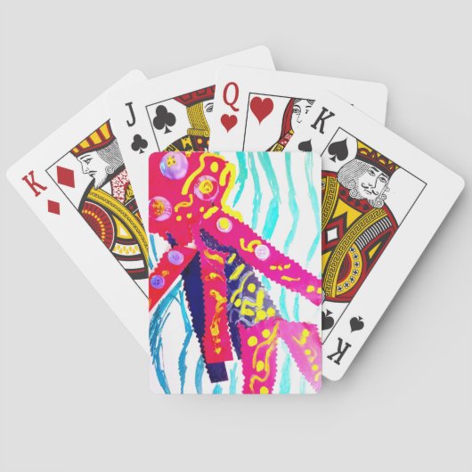 Kwallen kleurrijke zomer pokerkaarten (Achterkant)