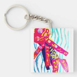 Kwallen kleurrijke zomer sleutelhanger
