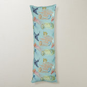 kwallen, koraal en vis lichaamskussen (Achterkant (Verticaal))