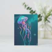 kwallen met regenboogleed briefkaart (Staand voorkant)