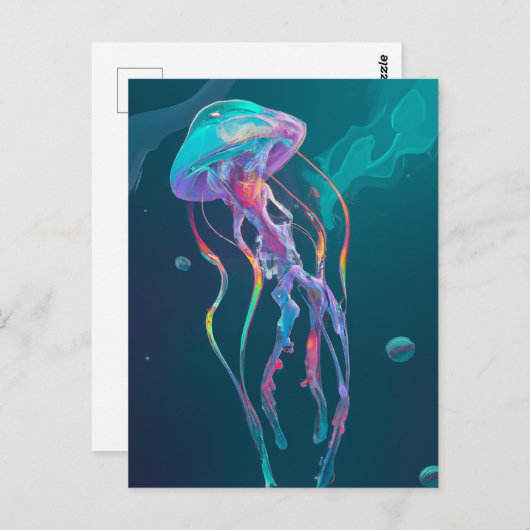 kwallen met regenboogleed briefkaart (Voorkant / Achterkant)