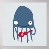 kwallen met Ukelele Poster bij de marine (Voorkant)