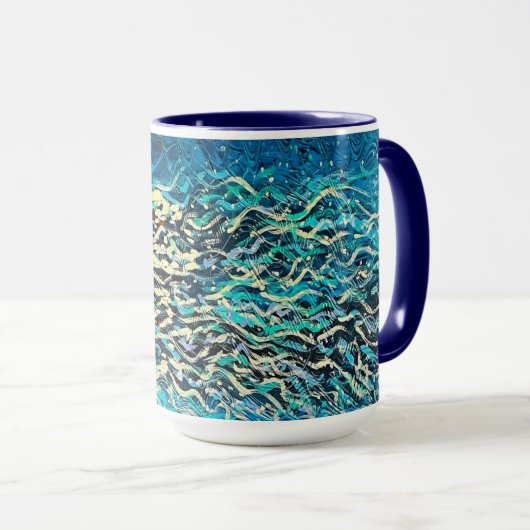 Kwallen Mok blauw (Voorkant rechts)