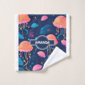 Kwallen Mozaïek Kleurrijk Gepersonaliseerd Patroon Bad Handdoek (Wasdoekje)