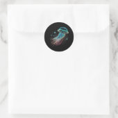Kwallen Oceaan Dier Scuba Duiken Jelly Vis Ronde Sticker (Tas)