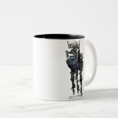 Kwallen of Kroonluchter UFO of UAP Tweekleurige Koffiemok (Voorkant rechts)