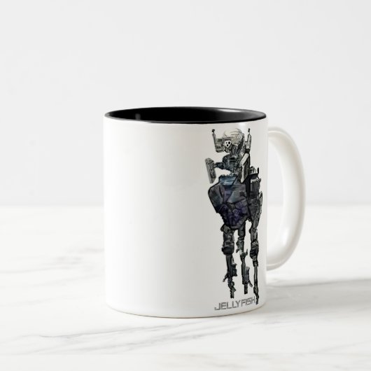 Kwallen of Kroonluchter UFO of UAP Tweekleurige Koffiemok (Voorkant rechts)