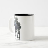 Kwallen of Kroonluchter UFO of UAP Tweekleurige Koffiemok (Voorkant links)