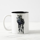 Kwallen of Kroonluchter UFO of UAP Tweekleurige Koffiemok (Links)