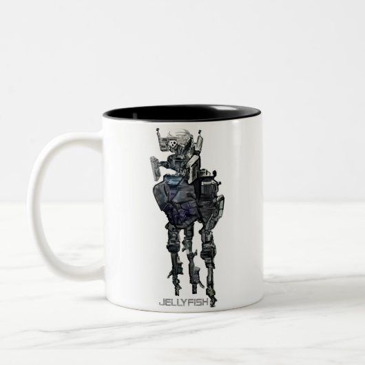 Kwallen of Kroonluchter UFO of UAP Tweekleurige Koffiemok (Links)