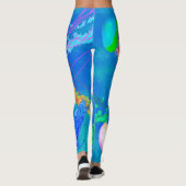 Kwallen op blauw - Leggings (Achterkant)