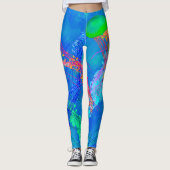 Kwallen op blauw - Leggings (Voorkant)