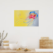 kwallen op de zand originele kunstillustratie poster (Keuken)