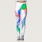 Kwallen op wit - Leggings (Voorkant)