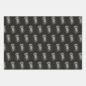 Kwallen op zwart inpakpapier vel (Voorkant)