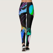 Kwallen op zwart - Leggings (Achterkant)