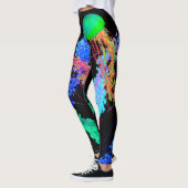 Kwallen op zwart - Leggings (Links)