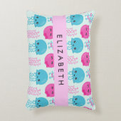 Kwallen Patroon, Leuke kwal, Zee, Jouw naam Accent Kussen (Voorkant(Verticaal))