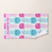 Kwallen Patroon, Leuke kwal, Zee, Jouw naam Bad Handdoek (Handdoek)