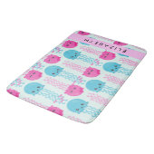 Kwallen Patroon, Leuke kwal, Zee, Jouw naam Badmat (Gekanteld)