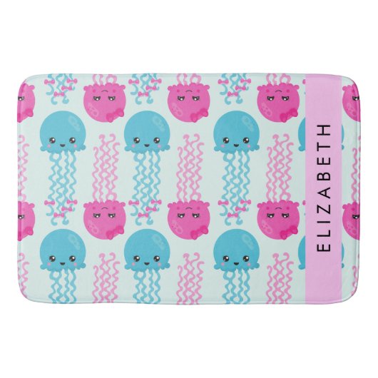 Kwallen Patroon, Leuke kwal, Zee, Jouw naam Badmat (Voorkant)