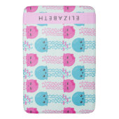 Kwallen Patroon, Leuke kwal, Zee, Jouw naam Badmat (Voorkant Verticaal)