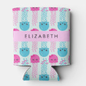 Kwallen Patroon, Leuke kwal, Zee, Jouw naam Blikjeskoeler (Achterkant)