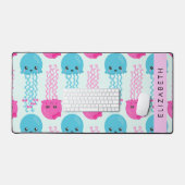 Kwallen Patroon, Leuke kwal, Zee, Jouw naam Bureaumat (Keyboard & Muis)