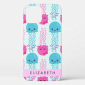 Kwallen Patroon, Leuke kwal, Zee, Jouw naam Case-Mate iPhone Case (Achterkant)