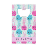 Kwallen Patroon, Leuke kwal, Zee, Jouw naam Creditkaart Flessenopener (Voorkant)