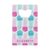 Kwallen Patroon, Leuke kwal, Zee, Jouw naam Creditkaart Flessenopener (Achterkant)