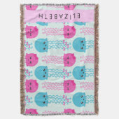 Kwallen Patroon, Leuke kwal, Zee, Jouw naam Deken (Voorkant Verticaal)