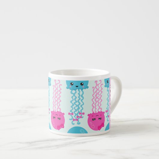 Kwallen Patroon, Leuke kwal, Zee, Jouw naam Espresso Kop (Voorkant rechts)